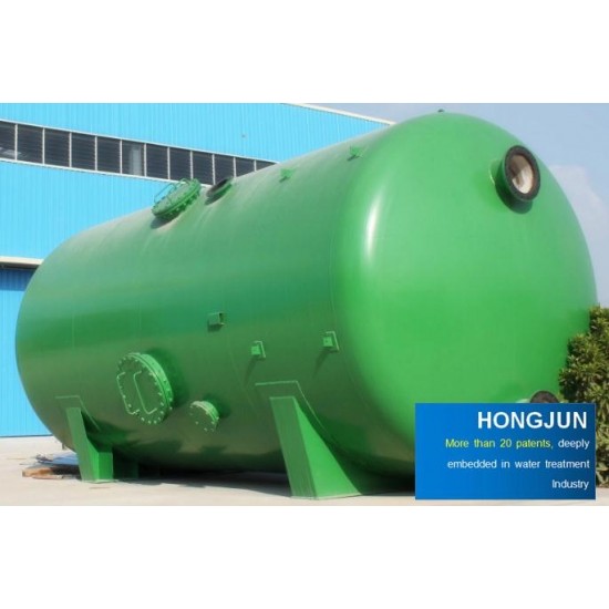 Commercial Sand Carbon Filter Carbon Steel Epoxy Paint Container PLC Control